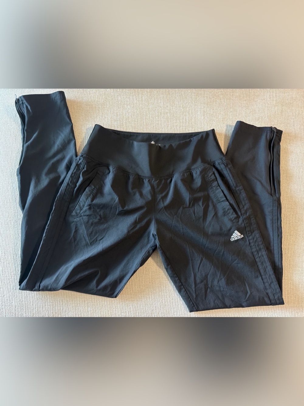 adidas Black Women's Athletic Track Joggers with Logo